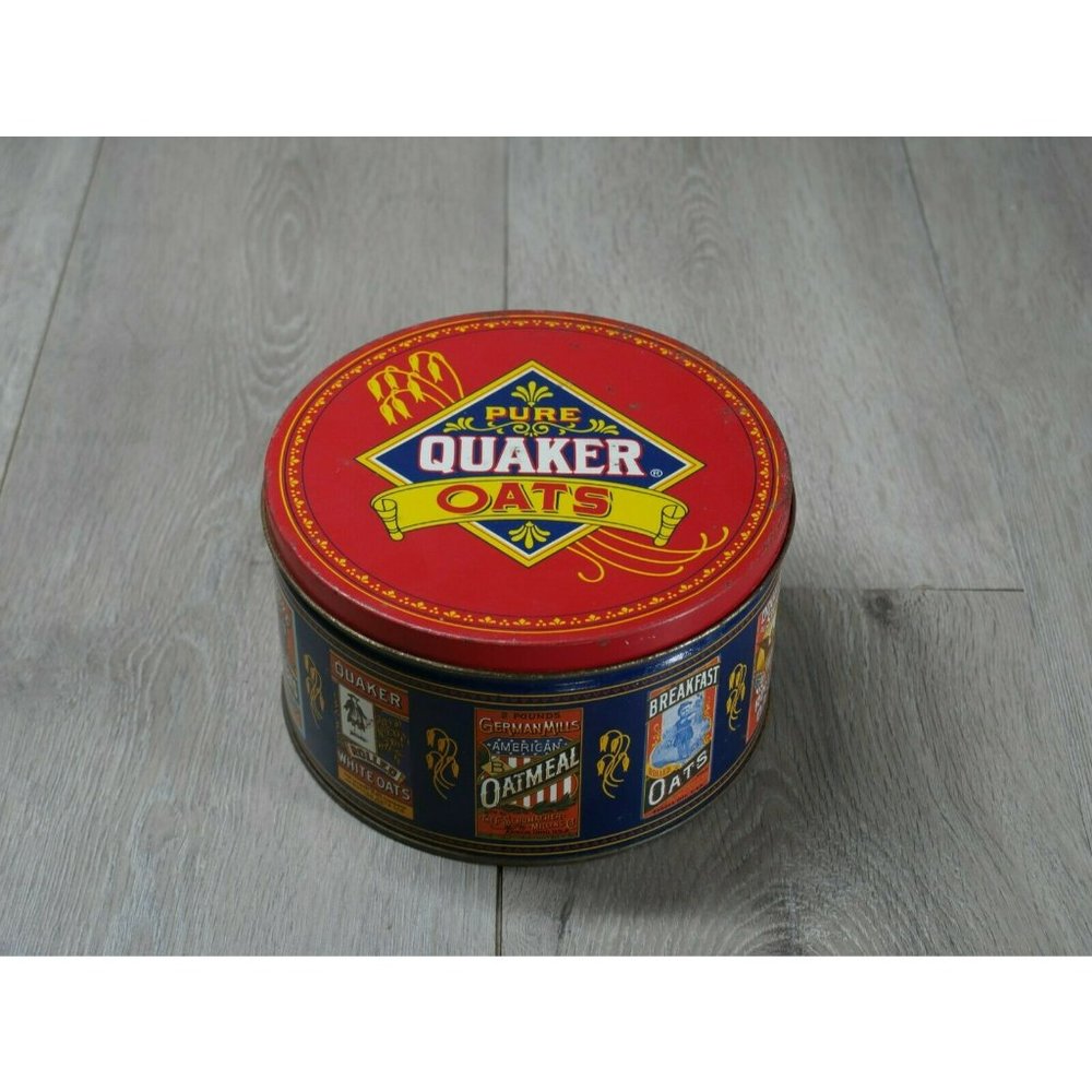 Quaker Oats Vintage Limited Edition 1983 Round TIn - 7"W x 4.25"D